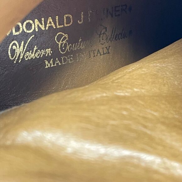 Donald J Pliner Boots Womens 8 M Black Western Couture Darua Rugged Burnished - Picture 16 of 16